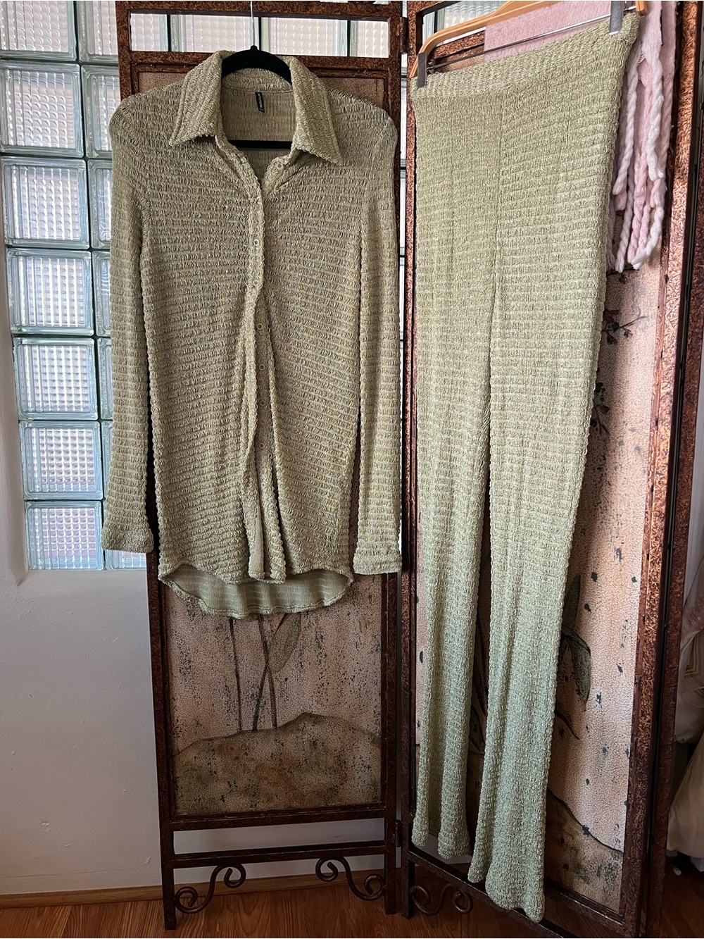 Green Textured Coordinates Set